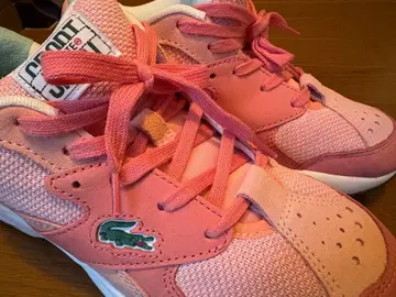 LACOSTE 핑크 스니커즈 24cm