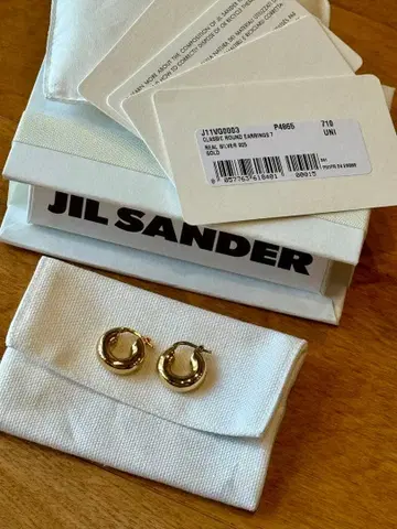 질 샌더 JIL SANDER 귀걸이 실버 925 컬러 골드