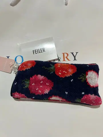 LOVERARY FEILER 딸기 무늬 안경 파우치
