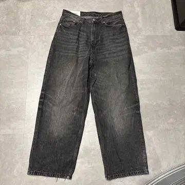 H&M 배기 데님 28/30 다크 그레이