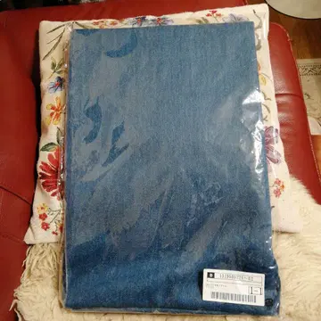 캐시미어 대형 스톨 다크 블루그린