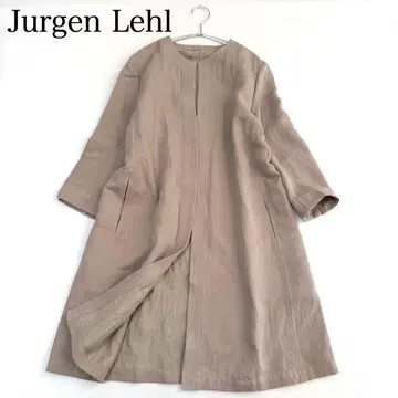 [ 요건 레일 ] 린넨 노카라 스프링 코트 ( M ) 카키 코튼