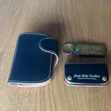 Jack Ride Leather 지갑 코인 케이스 키링 포함