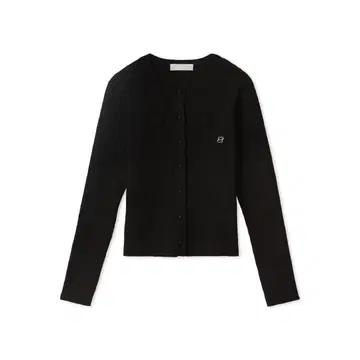 CELFORD 로고 참 리브 니트 가디건 BK