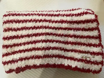 gelato pique 빨간색과 화이트 스트라이프 포근 담요