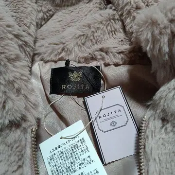 ROJITA 플리스 자켓 핑크 후드 부착