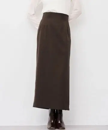 워셔블 울라이크 트윌 I 라인 스커트