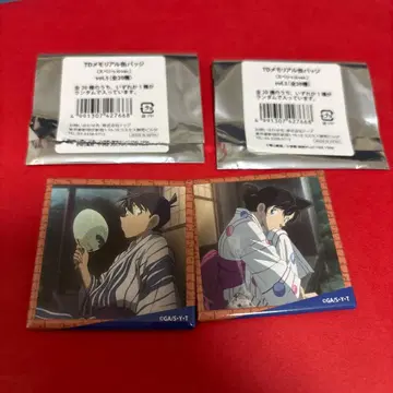 코난랜드 메모리얼 캔뱃지 남도일(쿠도 신이치) 유미란(모리 란)