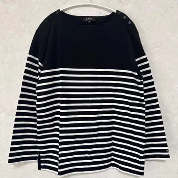 이에나 아페쎄 별주 보더 티셔츠 블랙 38