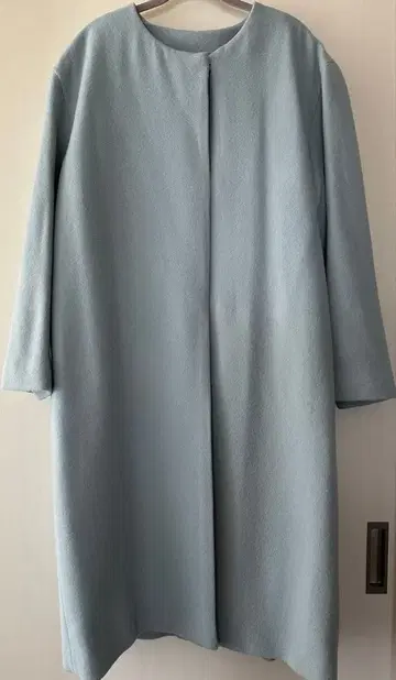 택 포함 미사용 새상품 Elura 울 코트 라이트 블루 XL