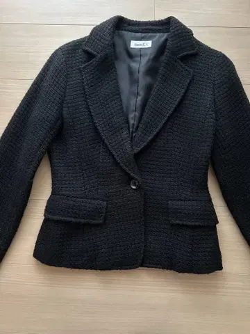 니트풍 자켓 블랙