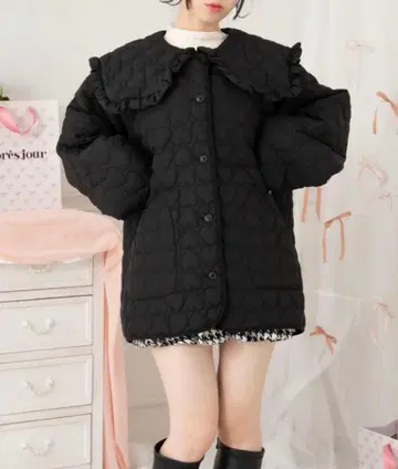 apres jour 하트 퀼팅 아우터