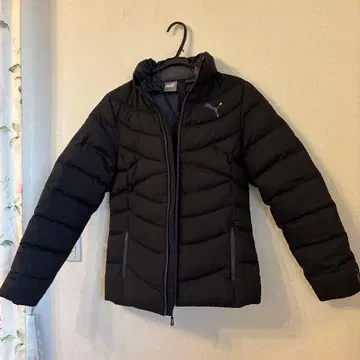 PUMA 여성용 다운 자켓 후드 부착