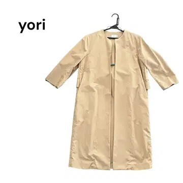 [ 새상품급 ] 요리 yori 백 프릴 노카라 코트