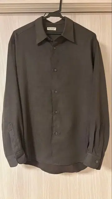 다크 브라운 스웨이드풍 긴팔 셔츠 M