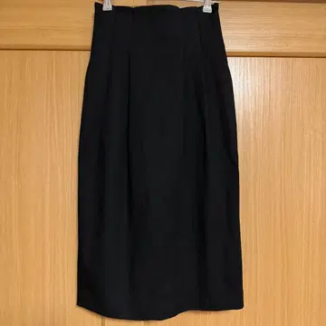 DOUDOU 심플 엘레강트 블랙 타이트 롱 스커트 36