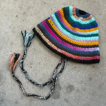 니트 모자 unknown 비니 모자 꽁지 구제 의류 크러셔 모자