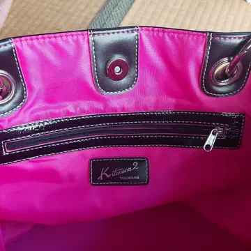 키타무라 K2 토트백 블랙(쇼킹 핑크)