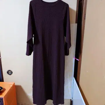 슬로브 이에나 셔링 리브 롱 원피스