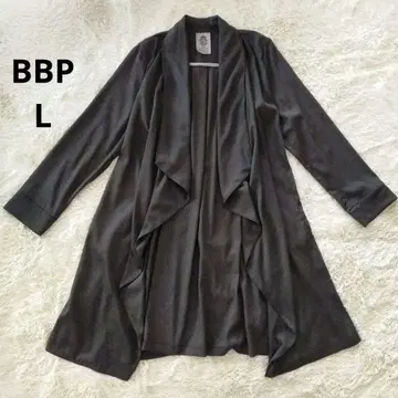 다크 그레이 노카라 롱 기장 자켓 가디건 L