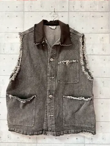 Makes Style 프린지 가공 그레이 베스트