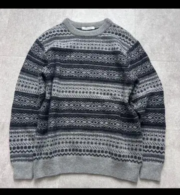 구제 니트 패턴 니트 보더 90s vintage