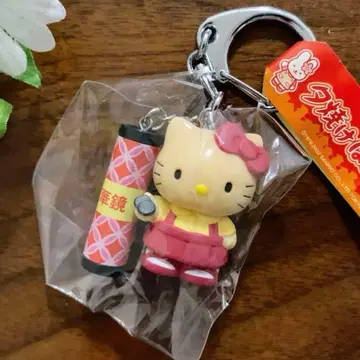 초레어 지역 한정 키티 석양 헬로키티 끈만화경 포함 키링