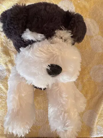 흐물흐물 슈나우저 화이트 블랙 빅 봉제 인형 강아지