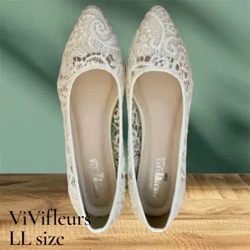 펌프스 LL 화이트 봄/여름 로우힐 신발 화이트 레이스