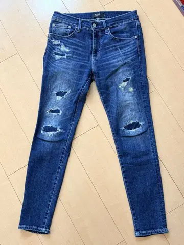 AZUL by MOUSSY 스키니 데님 M 데미지 가공