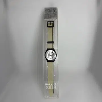 Swatch 스킨 손목시계 실버/블랙/아이보리