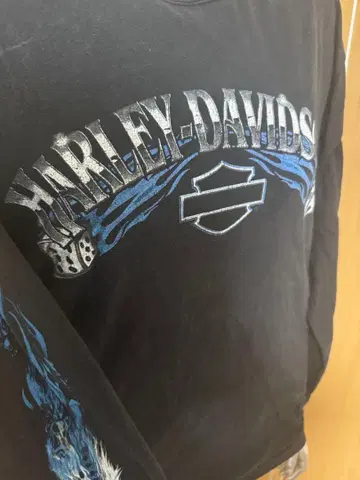 Harley-Davidson vintage blue flame