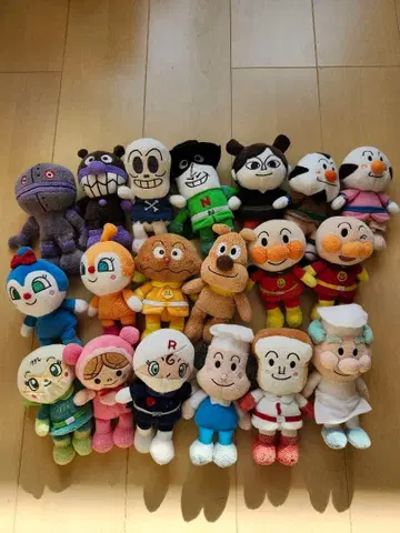 호빵맨 프리치 봉제 인형 19인 세트