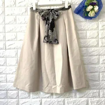 DRESS KIP 월드 스카프 벨트 턱 스커트 미디엄 기장