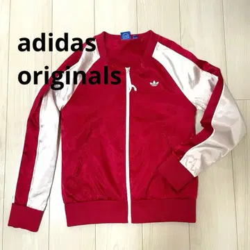 adidas originals 저지 레드/화이트 스카잔 광택 소재