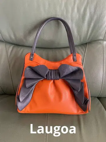 Laugoa 리본 숄더백 오렌지