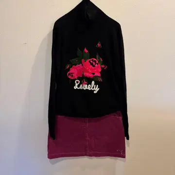 르꼬끄 스포츠 꽃무늬 Lovely 스웨터 PUMA 스커트 세트