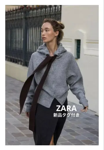 완판템 ZARA 대비 드로우 스트링 후디 M 미디엄 그레이