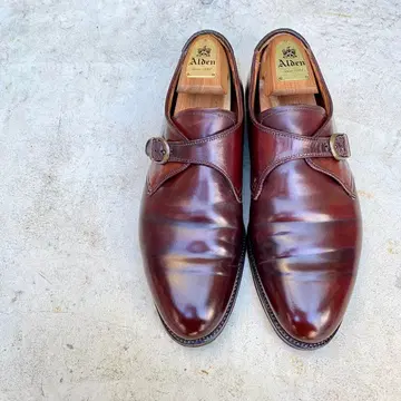 Alden 954 사이즈 10D 코도반 버건디 몽크 스트랩