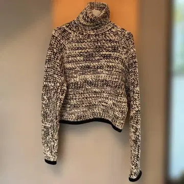 CARVEN 터틀넥 니트 크롭 기장