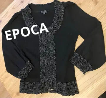 EPOCA 프릴 니트 가디건 40 블랙