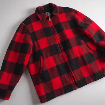 울리치 USA제 울 자켓 버팔로 체크 보아 안감 새상품급