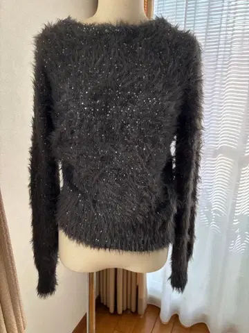 ZARA 스팽글 니트 그레이 S