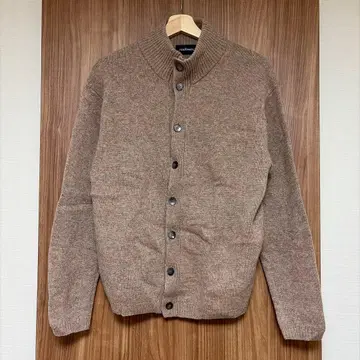 뉴요커 니트 가디건 울 L 브라운 모 버튼