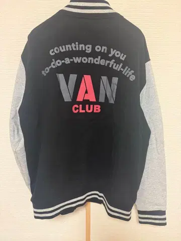 VAN CLUB 바시티 자켓 L 사이즈 블랙 그레이