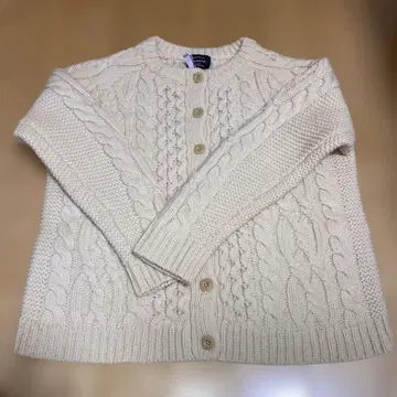 아이보리 케이블 니트 가디건