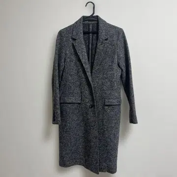 PROFILE 그레이 더블 버튼 체스터 코트 38