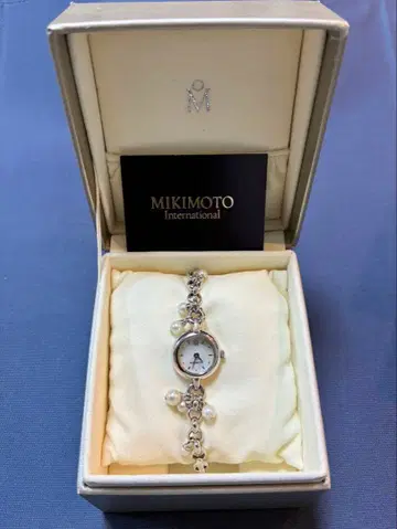 MIKIMOTO 팔찌 시계 실버 펄