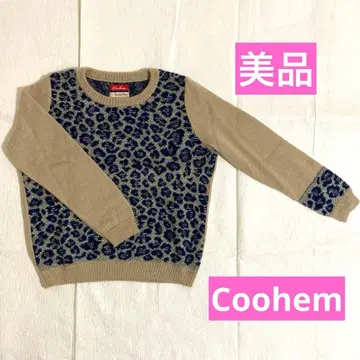 [ 새상품급 ] COOHEM 코헨 니트 스웨터 레오파드 무늬