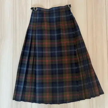 오닐 오브 더블린 체크 롱 스커트 플리츠 랩 스커트